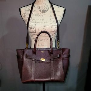 Mulberry small oxblood zipped bayswater